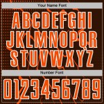 Soccer Brown Sublimation Lightning Jersey Custom Orange-White Uniform Sports Soccer Brown Sublimation Lightning Jersey Custom Orange-White Uniform Sports