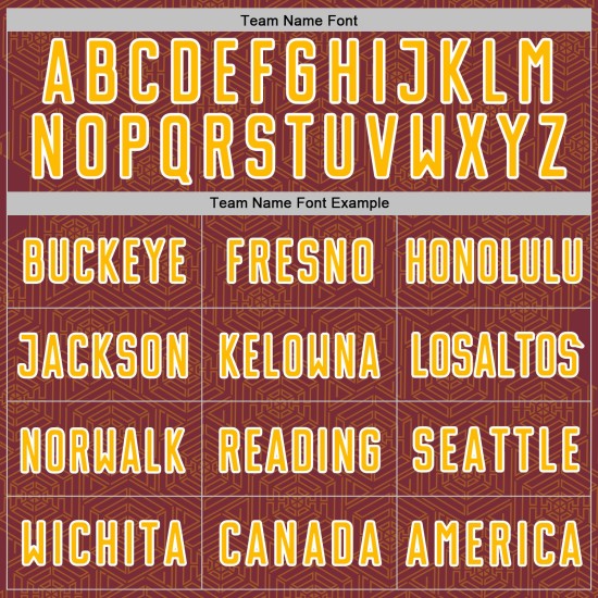 Jersey Custom Burgundy Shape Geometric Uniform Gold-White Sublimation Soccer Sports Jersey Custom Burgundy Shape Geometric Uniform Gold-White Sublimation Soccer Sports