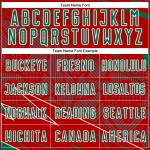 Red Sublimation Soccer Green-White Sports Jersey Lines Uniform Custom Kelly