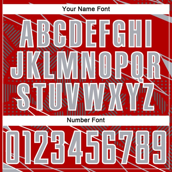 Jersey Uniform Sublimation Soccer Lines Red Custom Sports Gray-White