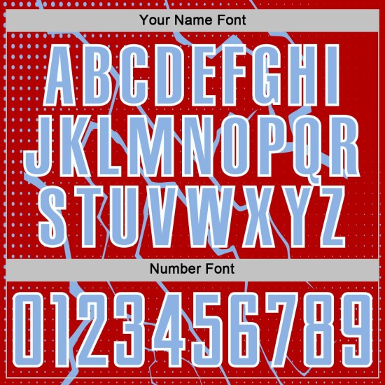 Soccer Red Light Sports Blue-White Uniform Custom Jersey Sublimation Lightning