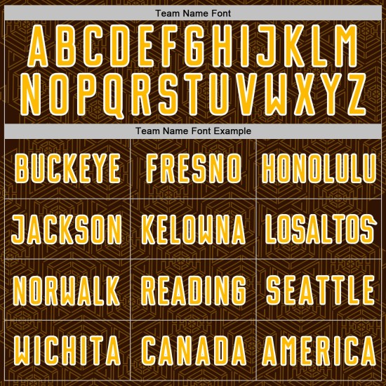 Sublimation Jersey Brown Shape Sports Geometric Uniform Gold-White Soccer Custom