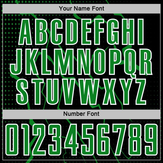 Sports Grass Green-White Sublimation Black Lightning Custom Uniform Soccer Jersey Sports Grass Green-White Sublimation Black Lightning Custom Uniform Soccer Jersey