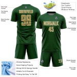 Green Geometric Shape Custom Jersey Sports Sublimation Uniform Gold-White Soccer Old Green Geometric Shape Custom Jersey Sports Sublimation Uniform Gold-White Soccer Old